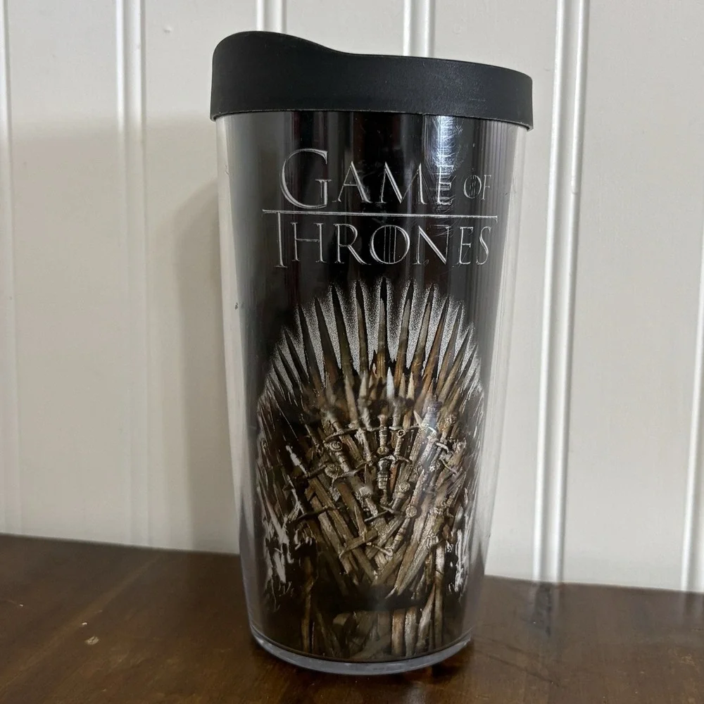 Tervis Game Of Thrones 24 oz Insulated Tumbler Double Wall Insulated Black Lid
